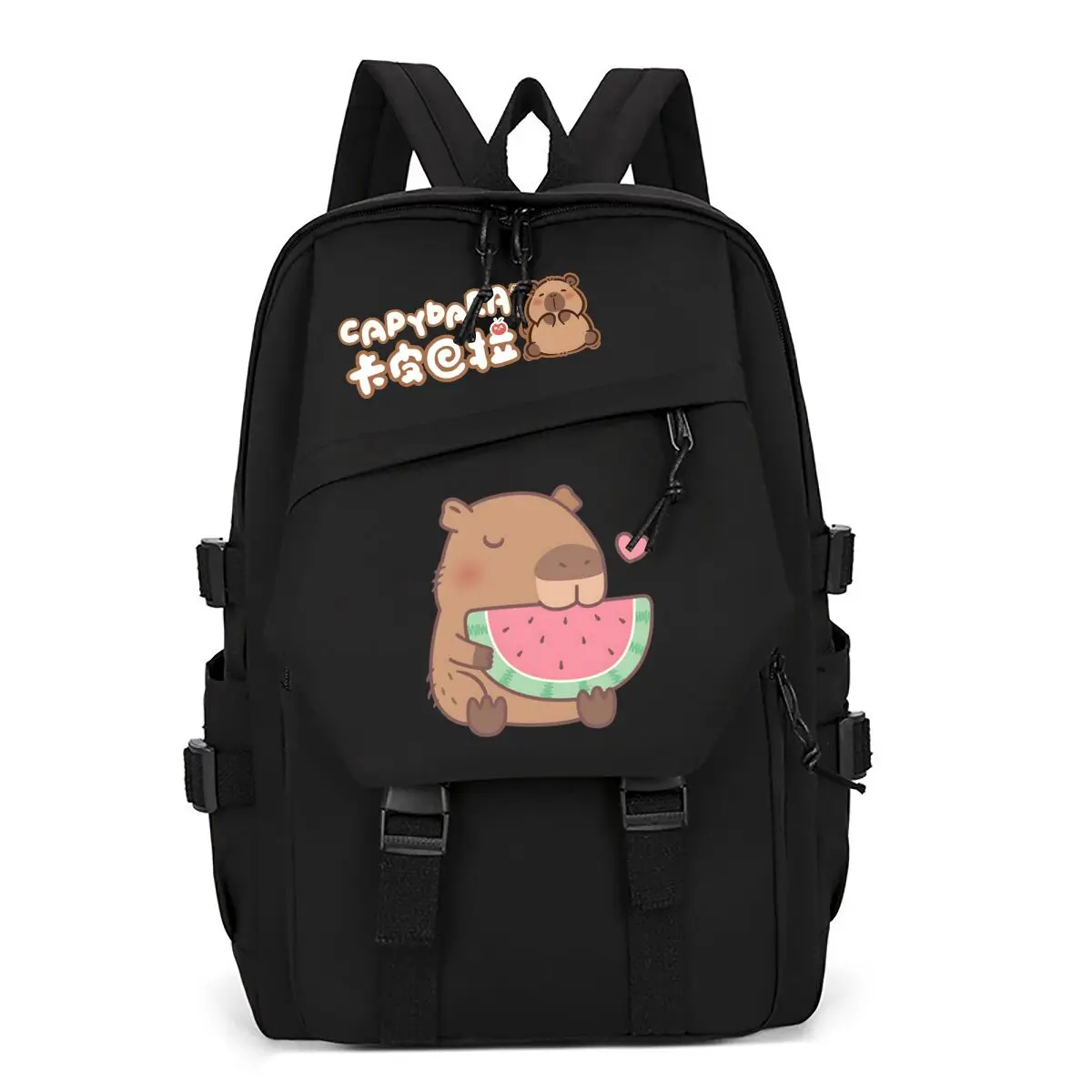 School Backpack for Teenager Kawaii Capybara Schoolbag Girl Children Backpack Teenager Large Bookbag Cute Capybara Lover Bags
