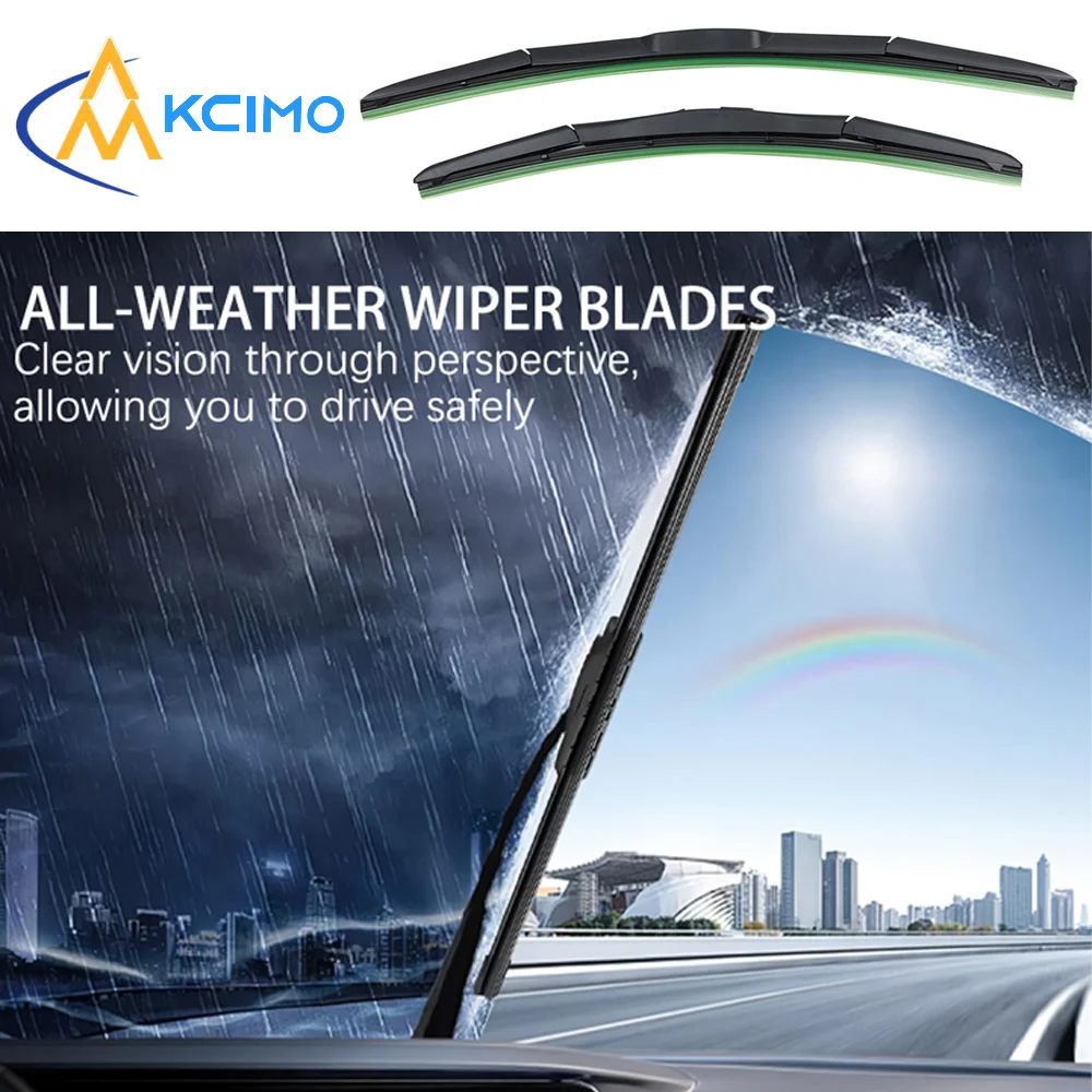 Quiet & Effective U-Type J-Hook Car Wiper Blades-Silent Durable Rubber HD Quiet Windshield Wipers 14 16 17 18 19 20 21 22 Inch
