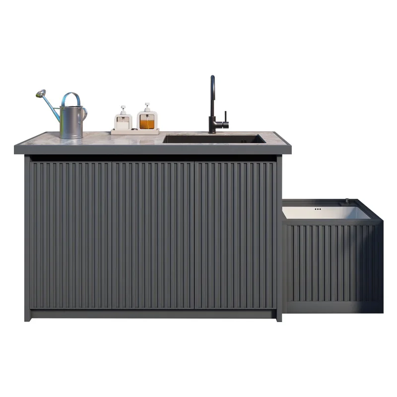 

All-aluminum outdoor courtyard waterproof and sunscreen hand washing cabinet