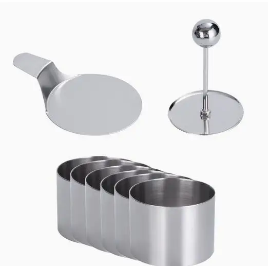 

Stainless Steel Cake Ring Mold Mousse Dessert Baking Pudding Round Kitchen Mold Baking Accessories Silver 6cm 8cm 10cm