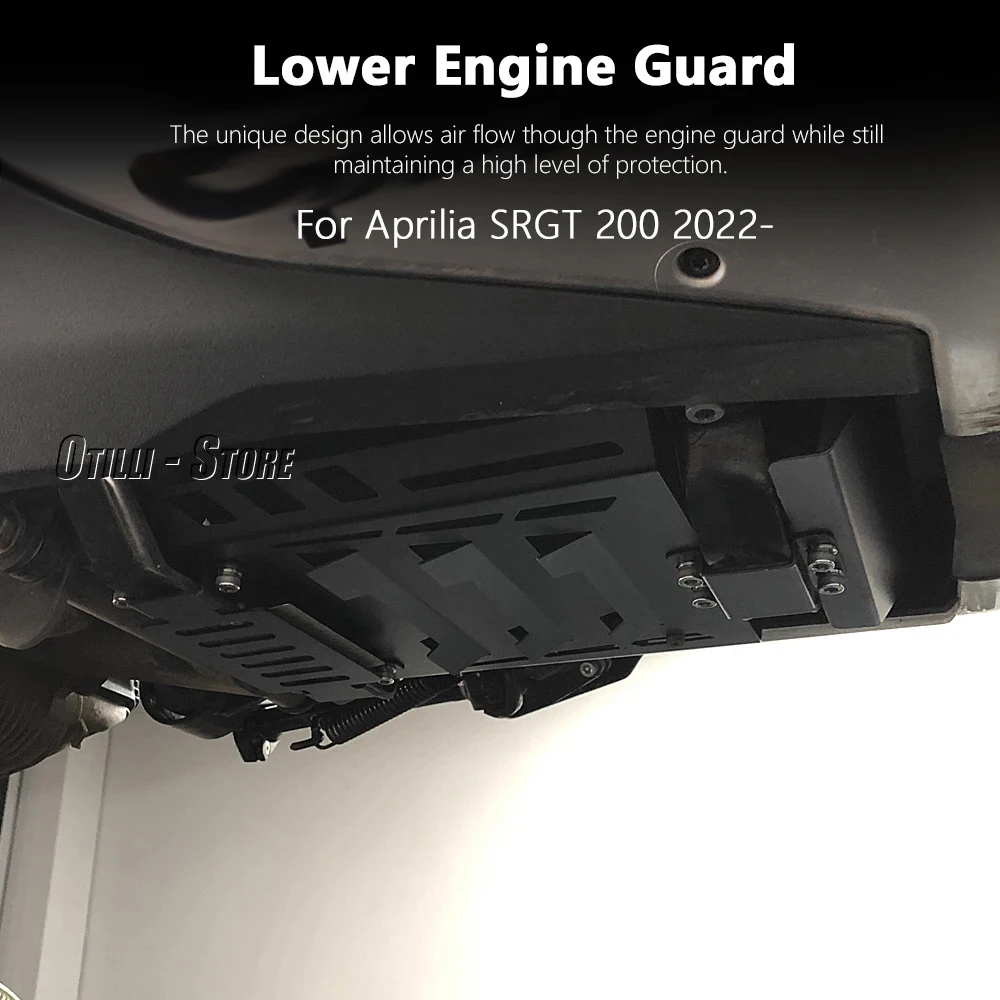 For Aprilia SRGT200 SRGT 200 SR GT200 SR GT 200 2022 2023 Motorcycle Skid Plate Lower Engine Base Chassis Guard Protection