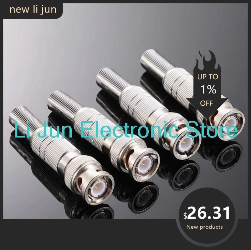 Connecteur de caméra vidéo de surveillance BNC, prise mâle Q9 50/75 ohm, en cuivre pur plaqué or, 20 pièces