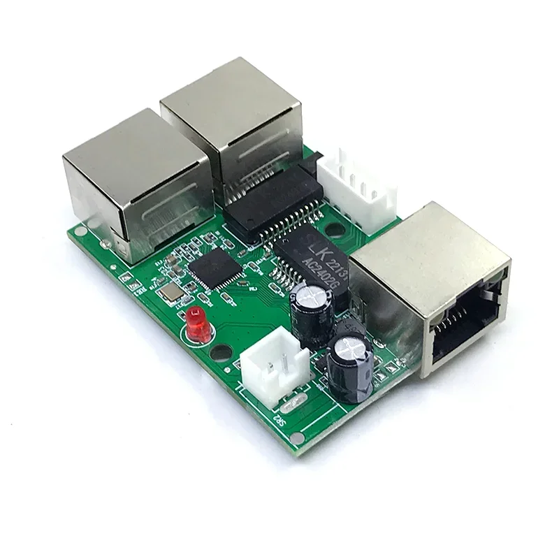 Mini module de commutation Ethernet, PCBA, 4 ports, Networkmini, 10 Mbps, 100Mbps, 5V, 12V, 15V, 18V, 24V