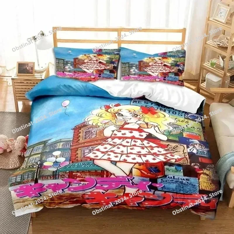 

Top Manga Candy Candy Bedding Set Printed single Comforter Quilt Bed Cover Duvet Cover Pillow Case 3 Pieces Sets Kids Adult Size