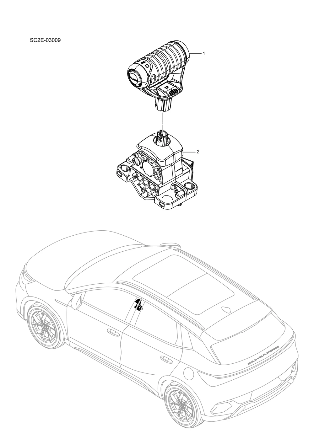 

BYD ATTO3 Yuan Plus 2021-2025 SC2E-03009 Shift Control Mechanism Original Car Accessories Para Auto Tools