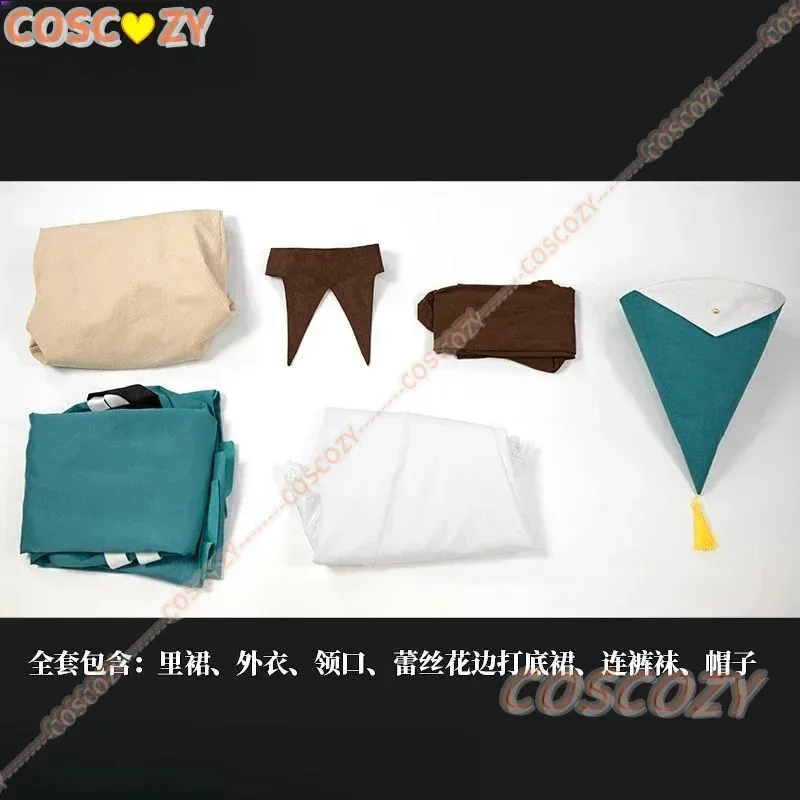 New Anime Richeritto Tetia Koko Coco Witch Hat Atelier Cosplay Costume Socks Coat Wig Halloween Party Suit Woman Man Sweet Dress