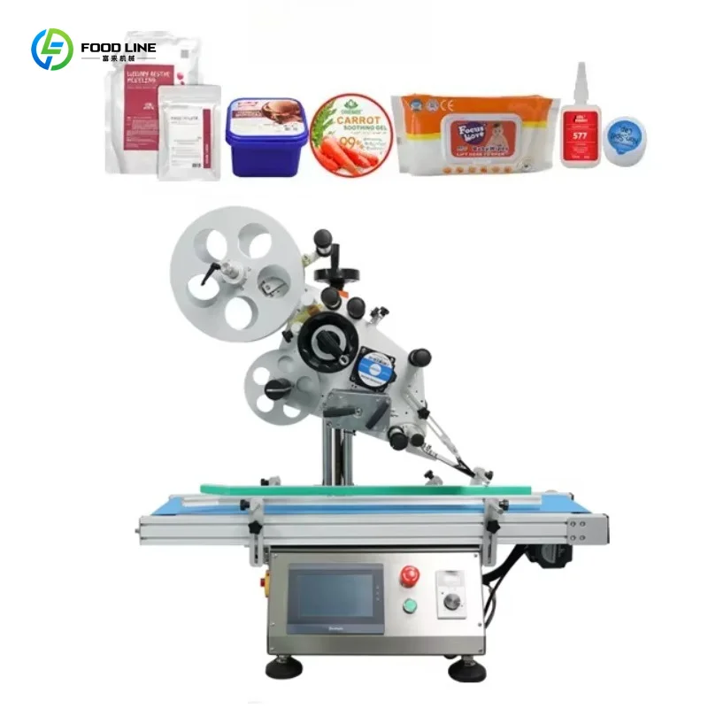 Customized Wholesale Flat Top Surface Sticker Label Applicator Machine For Flat Bag Packaging Labeling