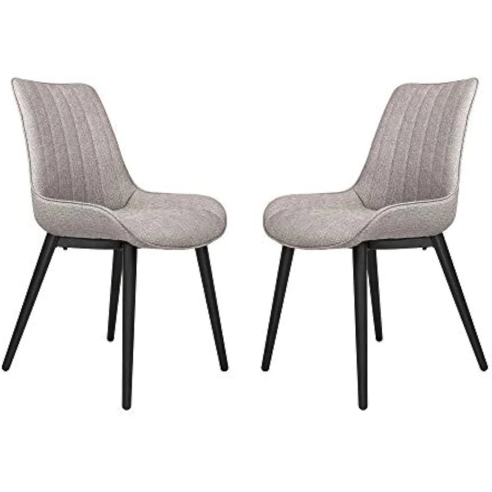 

Modern Vinyl Leather Dining Chair Set of 2,Heavy Duty Kitchen Chair Metal Frame Comfortable, Waterproof & Fire