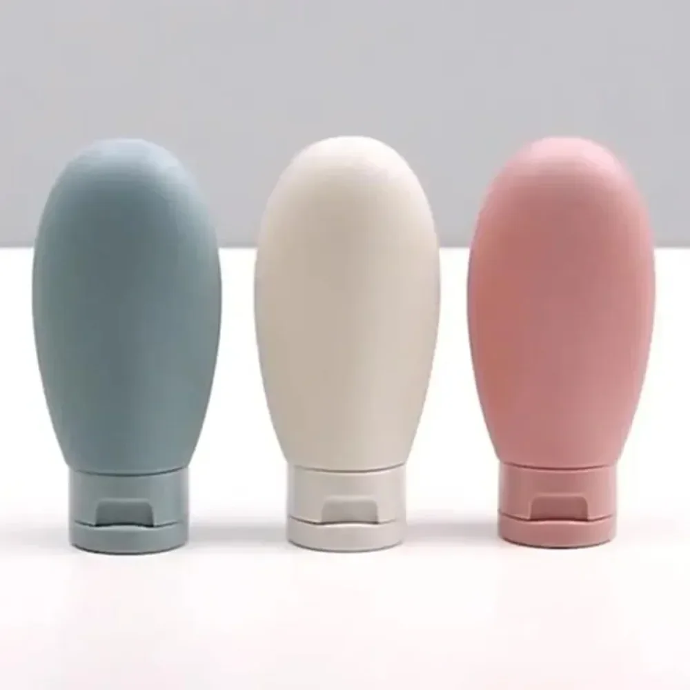 4Pcs 60ml Travel Botttle Set Refillable Bottles Soft Cream Lotion Shampoo Squeeze Tube Empty Cosmetic Containers Makeup Tools