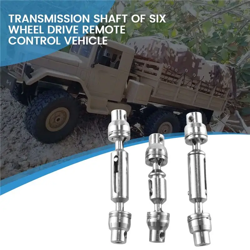 【CYBER MONDAY】3Pcs Metal Drive Shaft CVD for B16 B36 Q60 Q63 Q64 MN77 FY004 6WD 1/16 RC Car Upgrade Parts,1