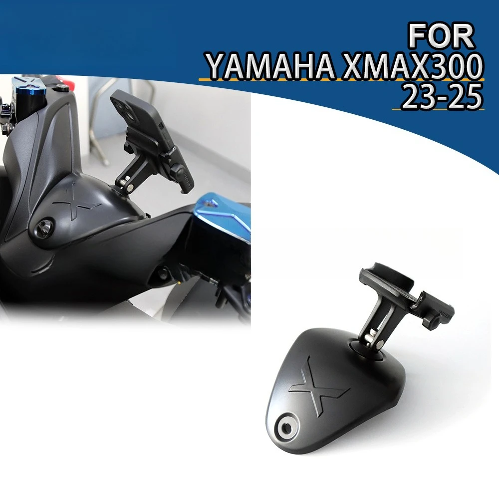 

Phone Holder for YAMAHA XMAX300 20217-2025 Motorcycle Rear Hugger Fender Handlebar Upper Faucet Cover Shell+Phone Holder