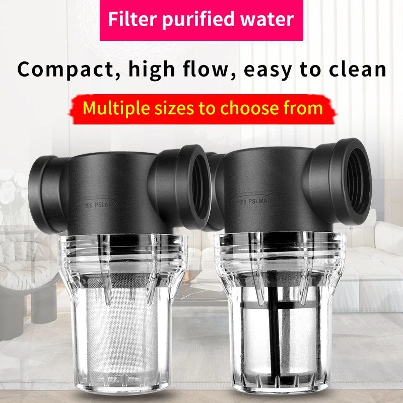 Garden Watering Filter 1/2'' 3/4'' 1'' Plastic Irrigation System Impurity Prefilter Aquaculture Household Water Pipe Filter