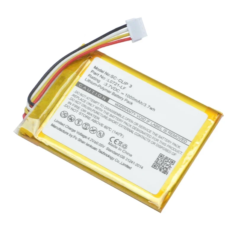 3.7V 1000mAh L0721-LF Replacement Battery For JBL Clip 3 Clip3 Clip 3AN Clip 3SAND Bluetooth Speaker Tools