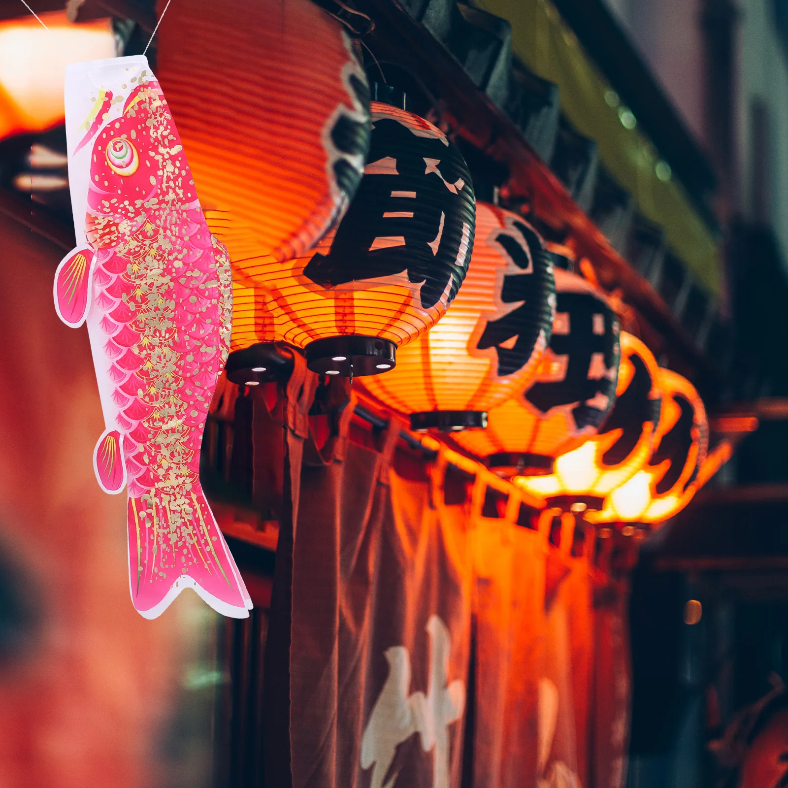 Hanging Fish Windsock Flag Japanese Carp Style Outdoor Garden Decor for Front Yard Patio Festival Home Decoration Bright Color