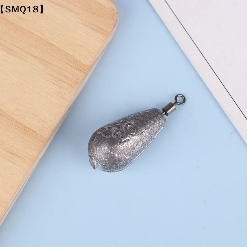 10pcs Lead Sinker Reverse Fishing Lead Rotating Eight-shaped Ring Fishing Lead Sinker Sliding Lead Water Drop Lead Sinker【SMQ】