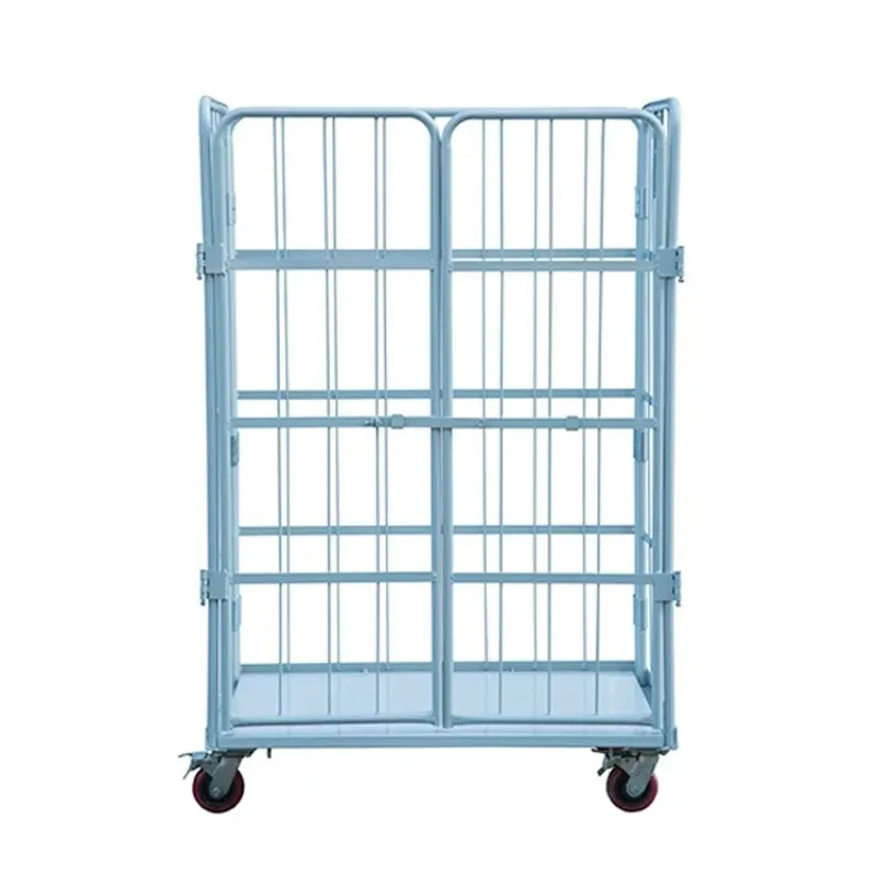 Spray logistics trolley express e-commerce logistics turnover sorting cart folding metal cage car material truck