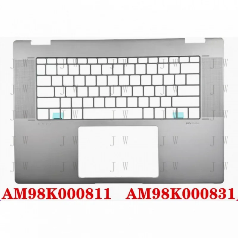 DDJ   New for HP ENVY X360 16-ad ac 2-in-1 C cover keyboard bezel  AM98K000831 silver