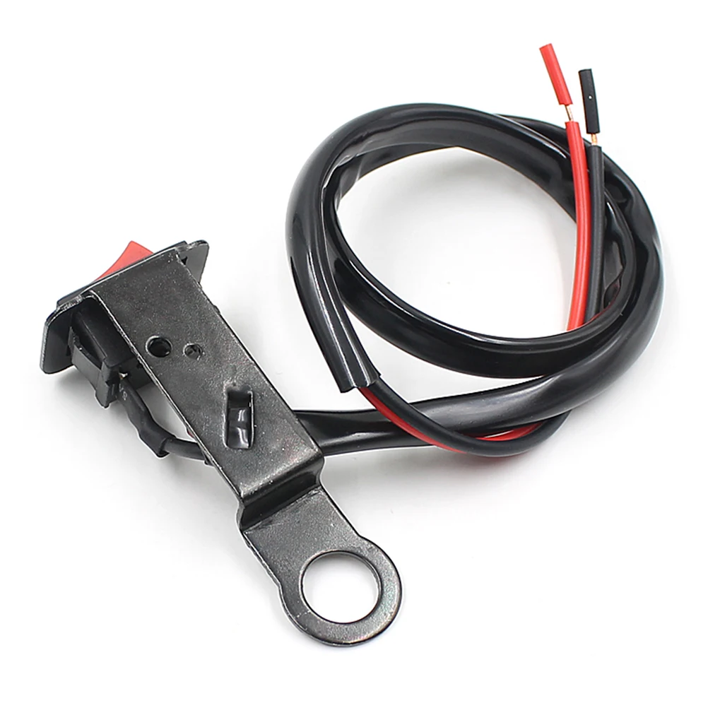 

Motorcycle Handlebar Switch Button Light On/Off Kill Stop Durable Plastic Metal 2.7X2.1X1.4Cm 45Cm Cable Scooter Atv