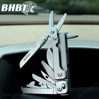 BHBT 14 In 1 Folding Multitool with Detachable Scissors Outdoor Camping Survival EDC Equipment Multi Fubction Tools