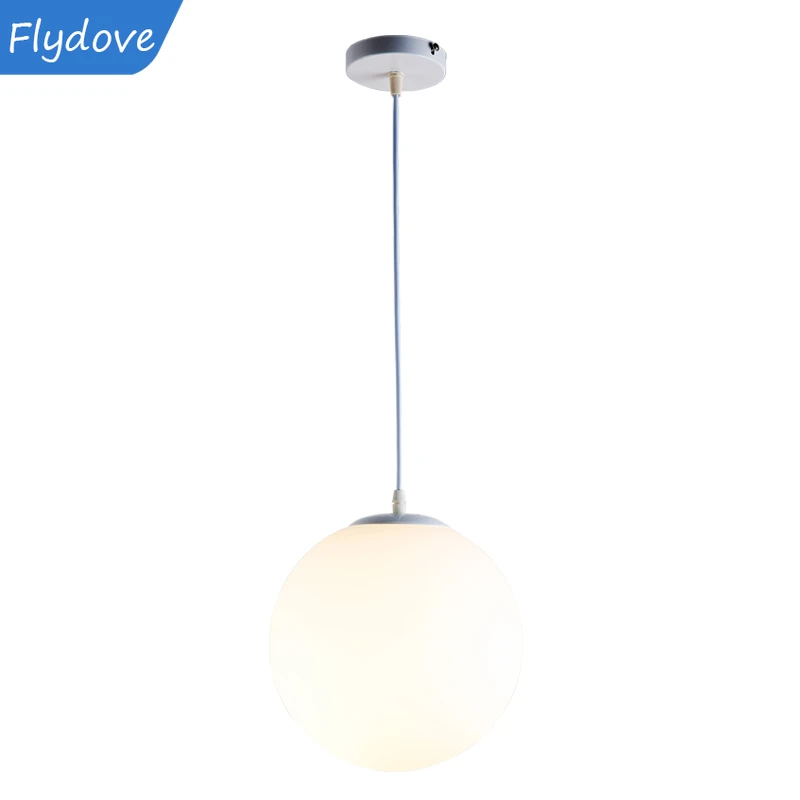 Modern designer glass ball pendant light simple For Villa Bedroom Table Living Restaurant Room Bedside Home Decor Fixture LED