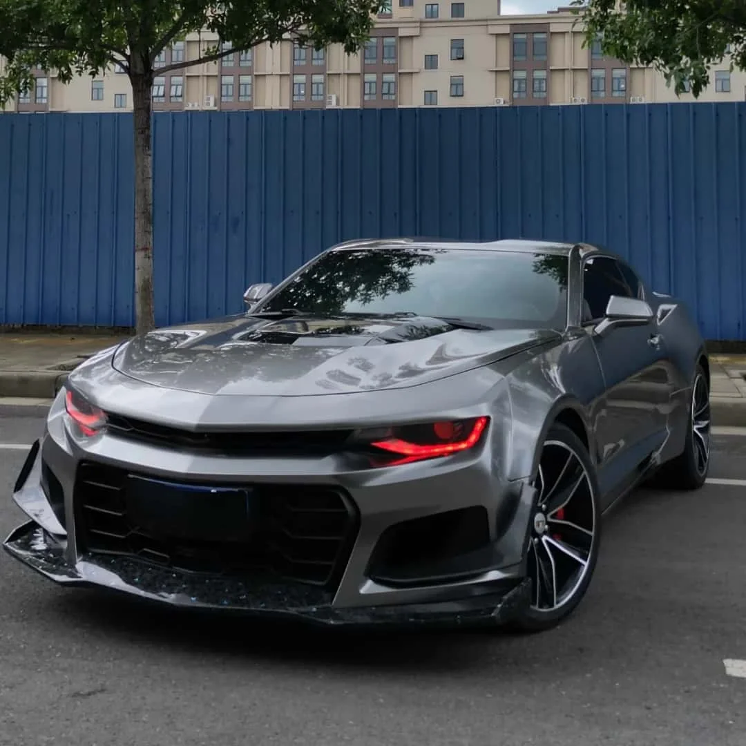 طقم المصد الأمامي من ألياف الكربون لملحقات طقم هيكل الشفة الأمامية Camaro ZL1