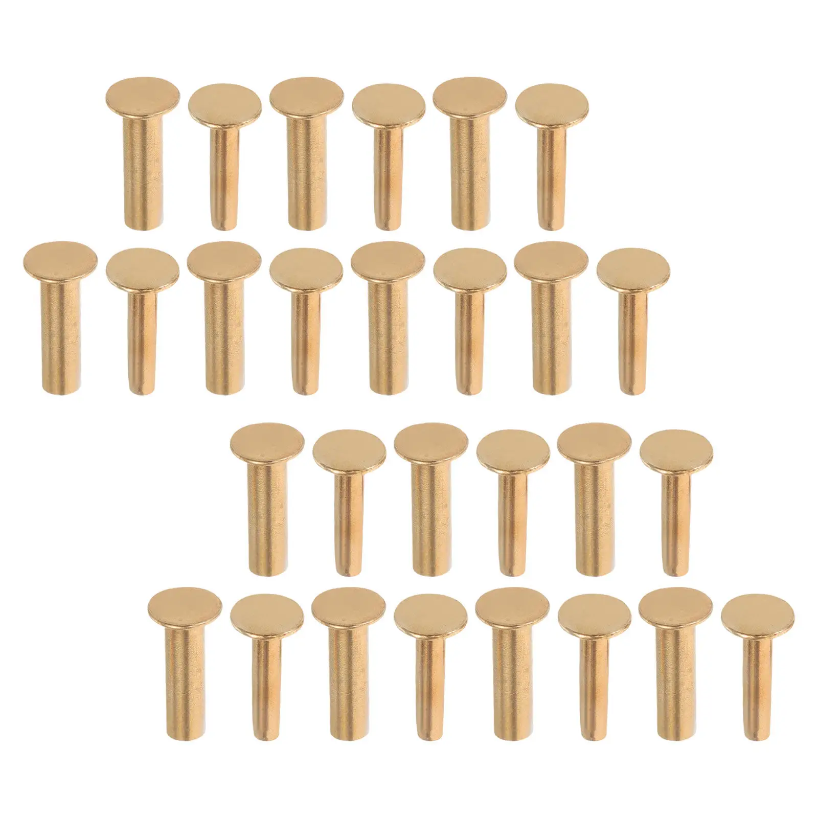 20Pairs Copper Handle Rivets 4mmx1.6cm Heavy Duty Lock Rivets for Chef Knife Cleaver Scale Fastening Woodworking DIY Knife
