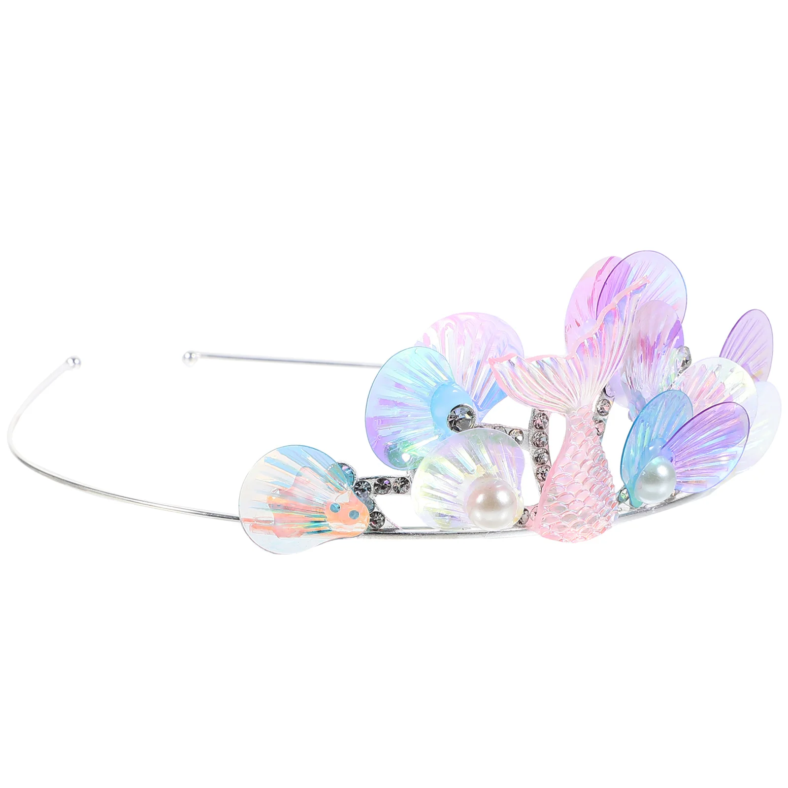 

1 шт. блестящая тиара-русалка для девочек, аксессуары для волос, корона со стразами для особых случаев