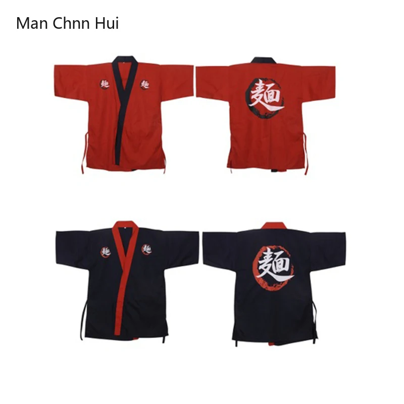 Japanese Kitchen Jacket Hotel Men's Chef Uniform Bakery Woman Overalls Japan Style Cuisine Restaurant Cook Shirt Kimono