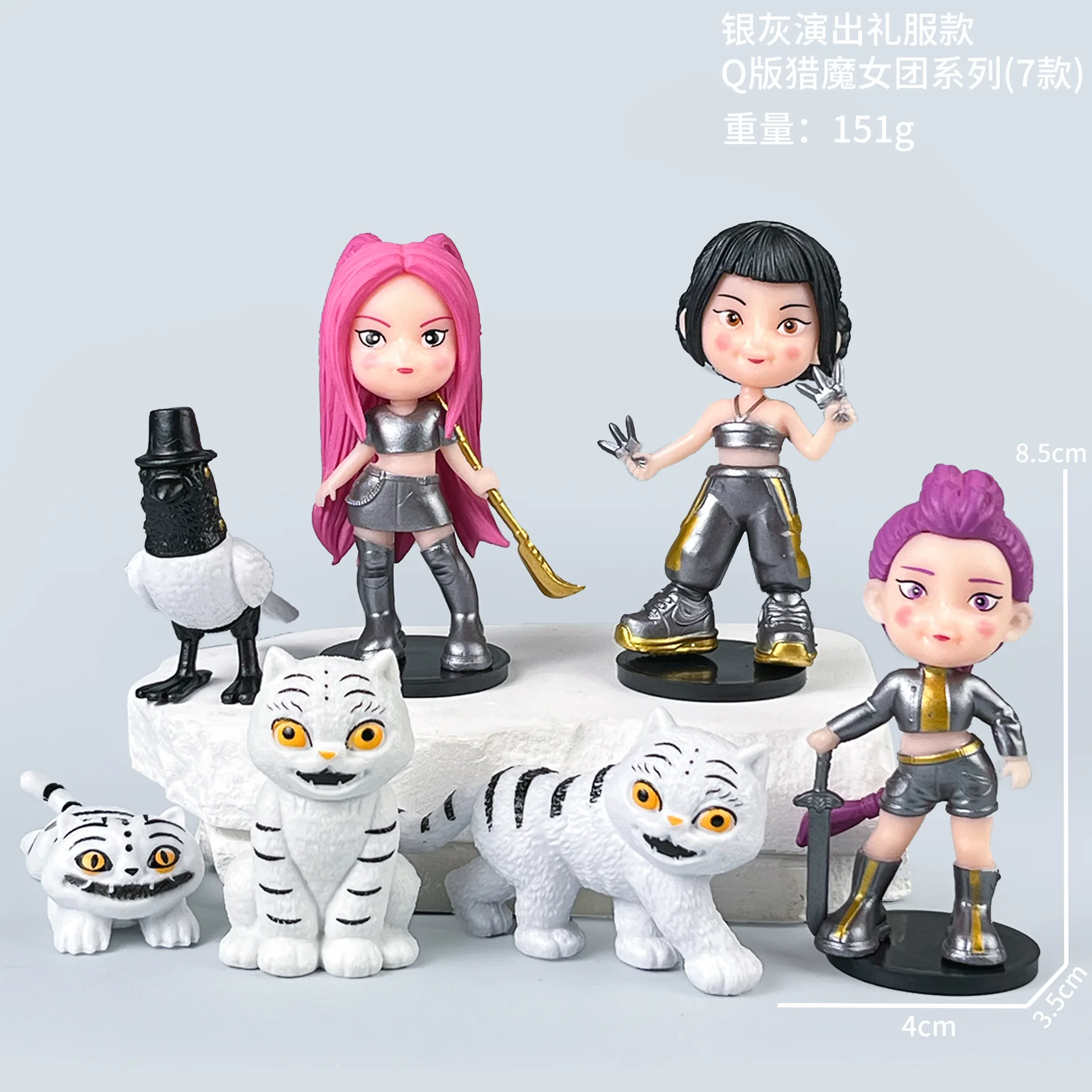 アニメK-POP デモンハンターズ フィギュア おもちゃ 可愛いタイガー サプライズボックス HUNTR X ルミ ミラ フィギュア コレクタブルカード モデル ドール おもちゃ ギフト