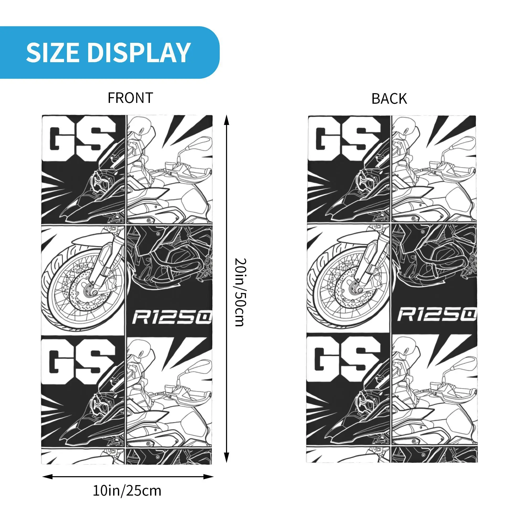 Sciarpa bandana calda invernale con protezione UV per donna e uomo personalizzata GS Adventure per l'escursionismo