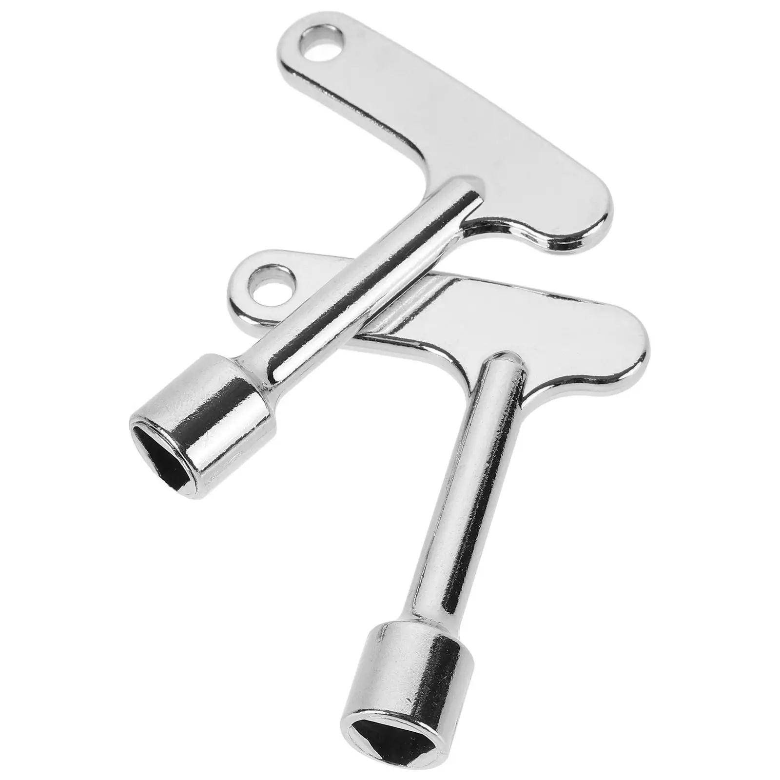 

2pcs Trash Can Key Smooth Surface Alloy Material Garbage Bin Lock Keys Outdoor Use Triangle Design Reusable Home