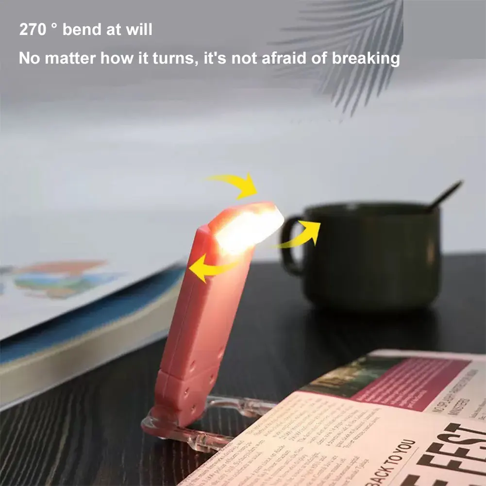 USB قابلة للشحن كتاب ضوء المحمولة كليب على LED القراءة ضوء العناية بالعين كتاب مصباح لمحبي الكتاب #4