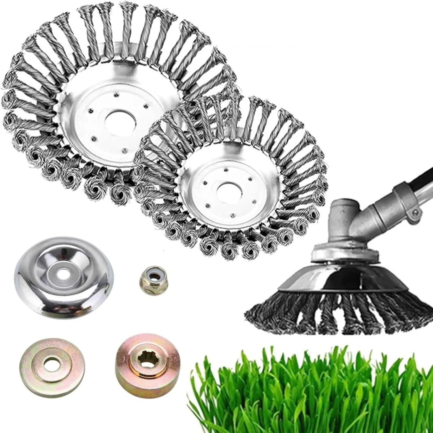 Wire brush weeding , garden weeding head, weeding wheel, rust removal, twisting wire, wire wheel tool,  accessories