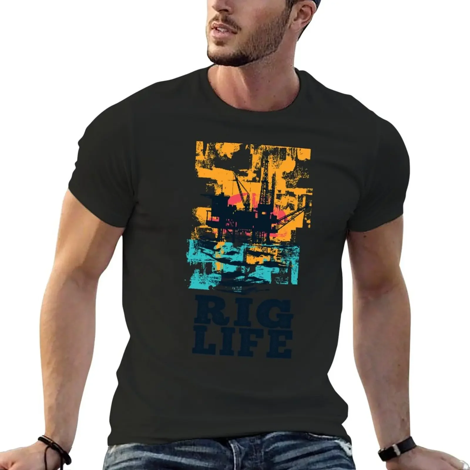 

New Oil Rig Life T-Shirt boys t shirts Short t-shirt Men's t-shirt