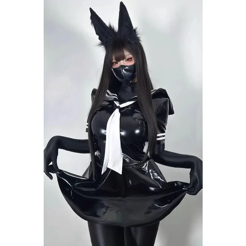 

Индивидуальная лаковая кожаная ткань в стиле ретро JK, униформа кигуруми на складе