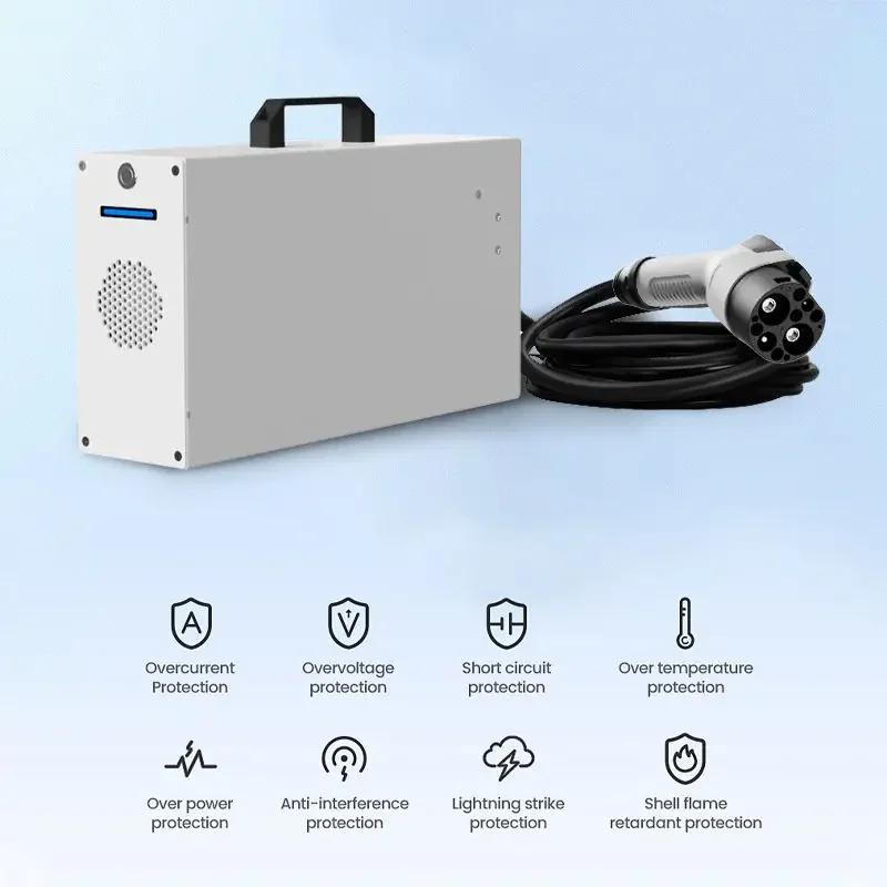New DC EV Charger Pedestal with Smart Metering Heavy Duty Stand Dual for Public & Residential Use 60/80/120kW ASEAN