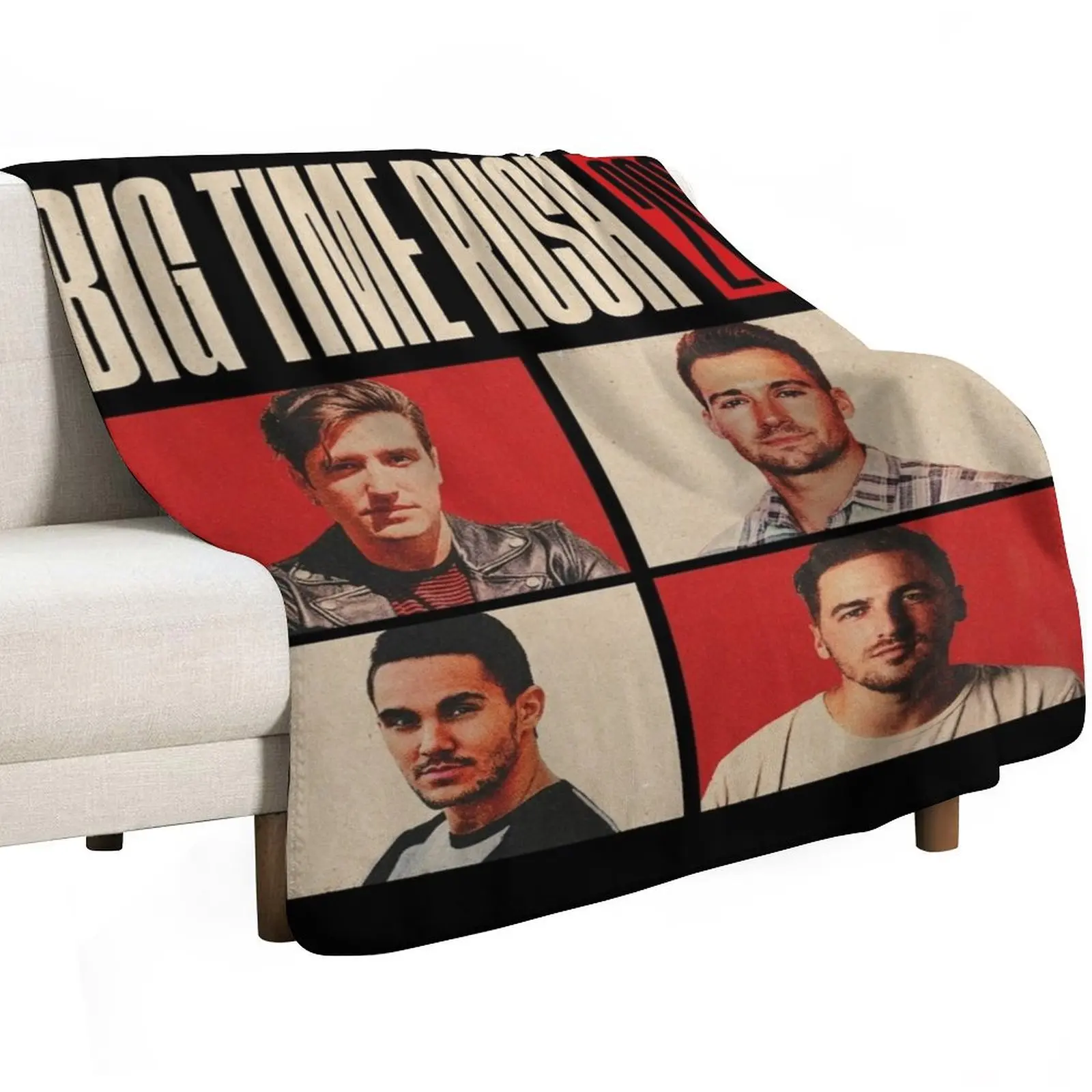 Big time Rush BTR Throw Blanket Blankets For Baby Furry blankets and throws Cute Plaid Hairy Custom Blankets