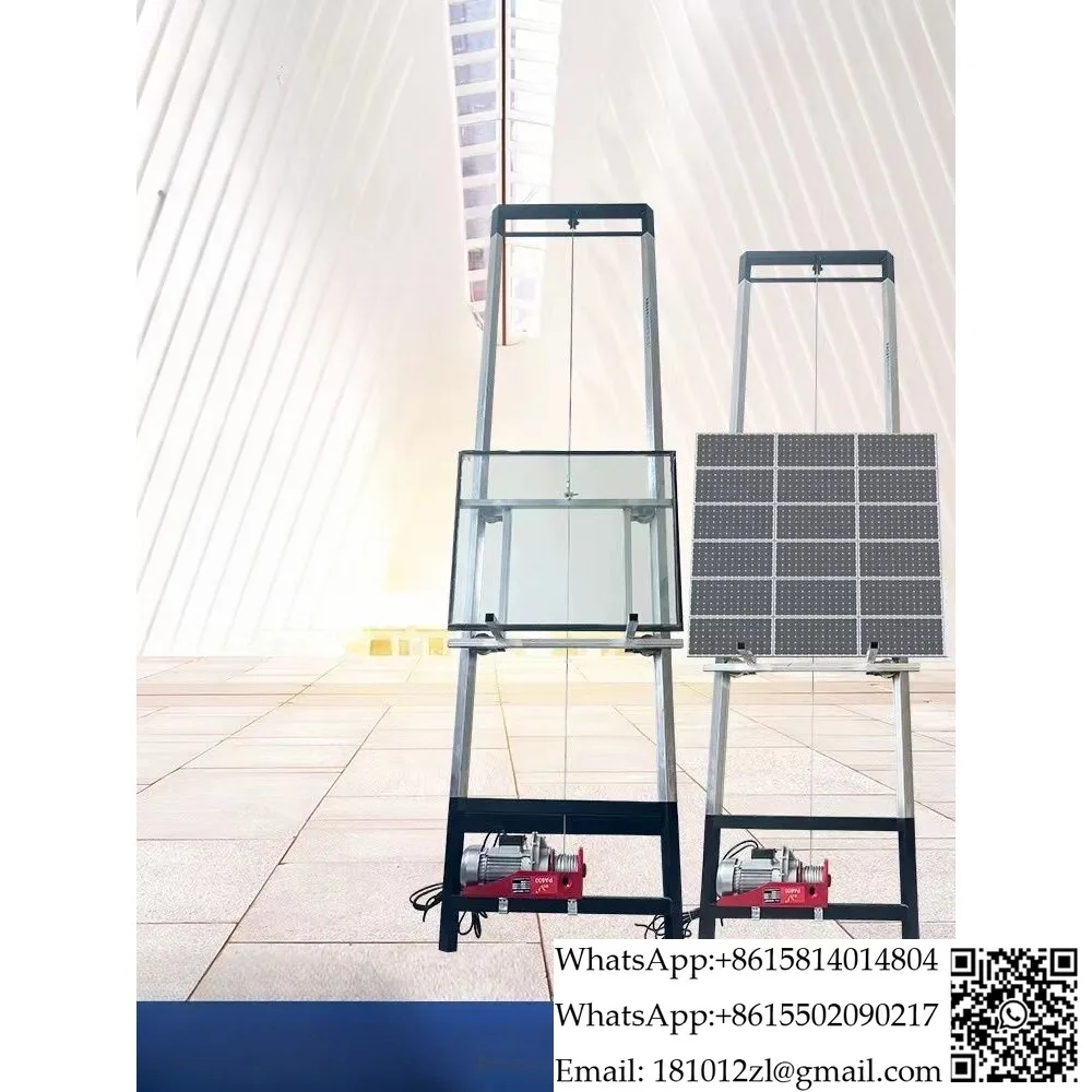 Glass door and window installation hoist thickened and foldable new lifting type mobile fast