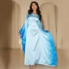 110464-b201da.jpg Gradient Color Shiny Batwing Satin Maxi Abaya Dubai Luxury 2024 Abayas For Women Muslim Kaftan Dress Islam Caftan Marocain Femme