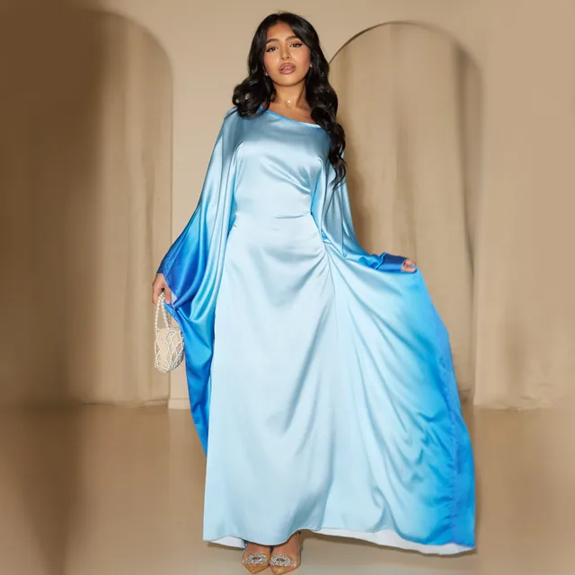 110464-b201da.jpg Gradient Color Shiny Batwing Satin Maxi Abaya Dubai Luxury 2024 Abayas For Women Muslim Kaftan Dress Islam Caftan Marocain Femme