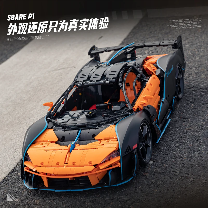 

Technical SABRE P1 Construction Set MOC 1:8 Scale Building Block Toys Racing Vehicle Model for Adults Kids Gifts