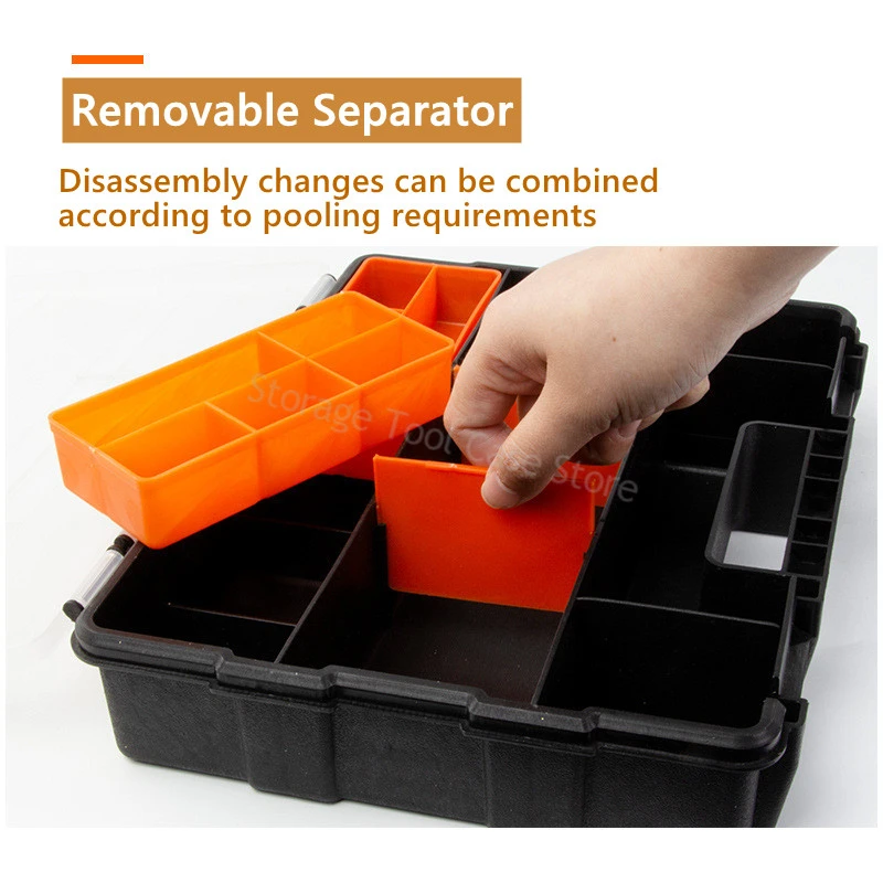 Portable Parts Box Screws Sorting Accessories Storage Box Hardware Toolbox Multi-Grid Plastic Detachable Tool Box Organizer Tool