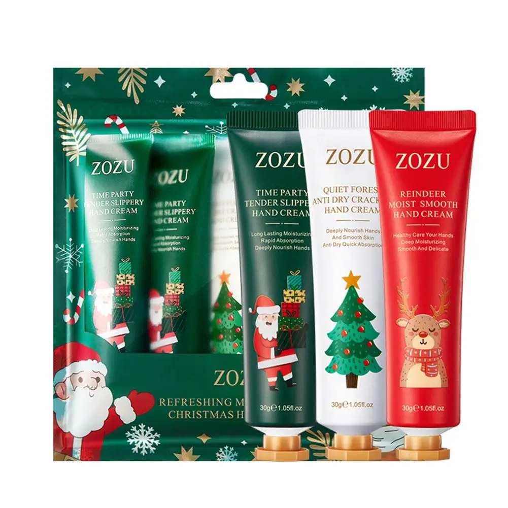 3pcs คริสต์มาสครีมทามือชุดของขวัญ-ครีม Moisturizer สําหรับมือแห้ง,ของขวัญที่สมบูรณ์แบบสําหรับผู้หญิง, daily Hand Care O1t0