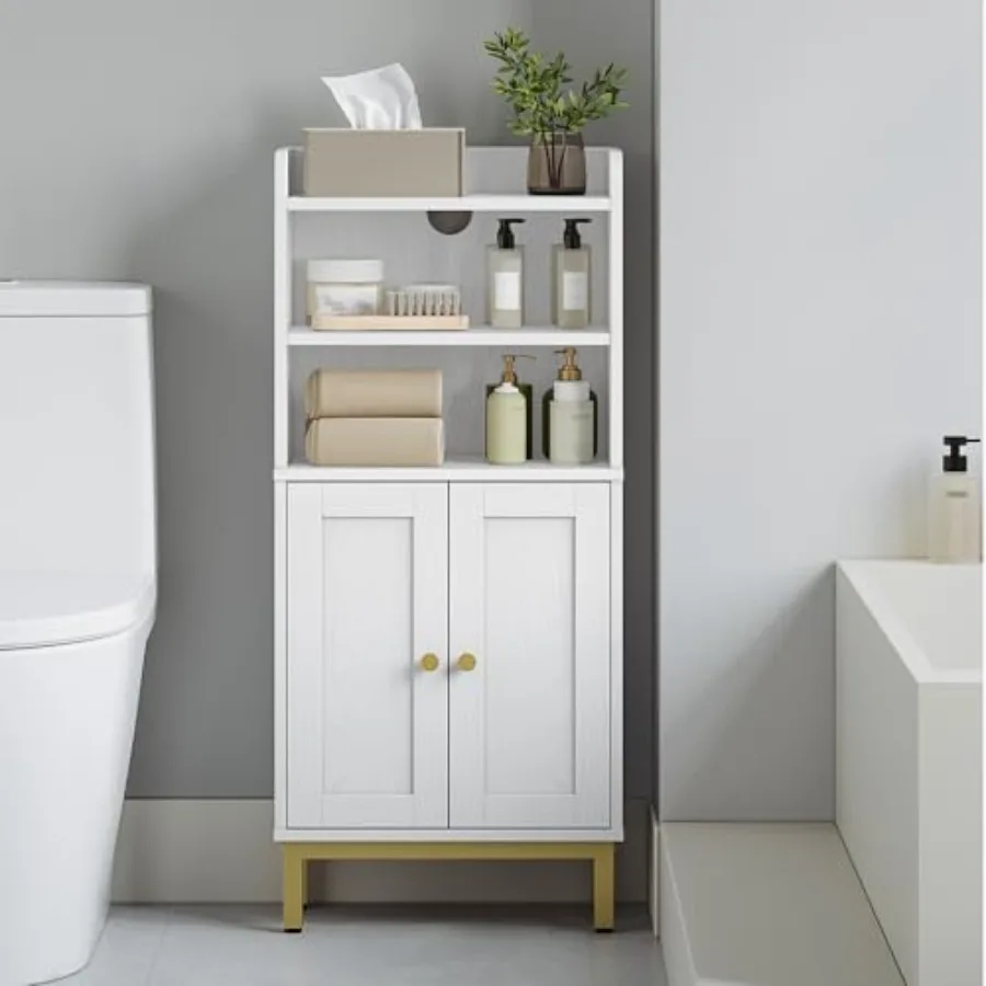 

Шкаф для хранения в ванной комнате Небольшой напольный шкаф с двумя дверцами и полками Шкафы для туалетной бумаги Органайзер для ванной комнаты с регулируемым S