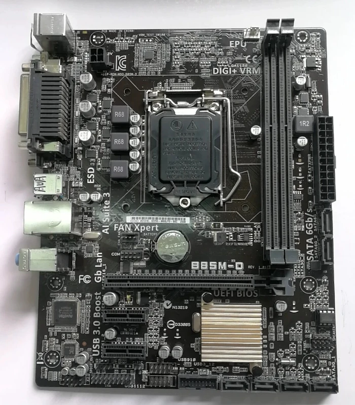 new for Asus B85M‑D Motherboard LGA1150 DDR3 With Baffle