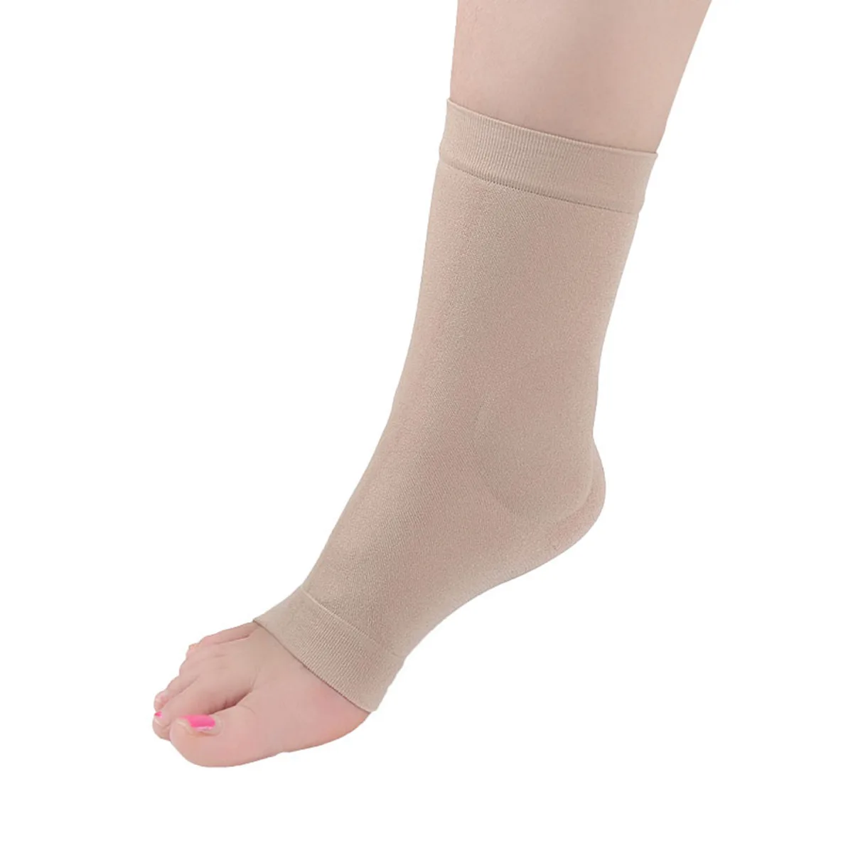 

2Pairs Heel Sleeve Ankle Protector Double Sebs Material Breathable Open Toe for Cracked Heel Relief Moisturizing Softening