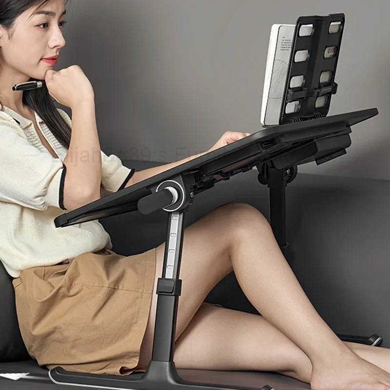 블랙 조정 가능한 책상 컴퓨터 드로잉, 인체 공학적 모던 책상 공부, 휴대용 도서관 가구 