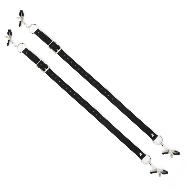 Black Leather Strap Harness Labia Clips Nipple Clamps Bdsm Slave Fetish Bondage Restraints Erotic Accessories Sex Toys For Woman view 6