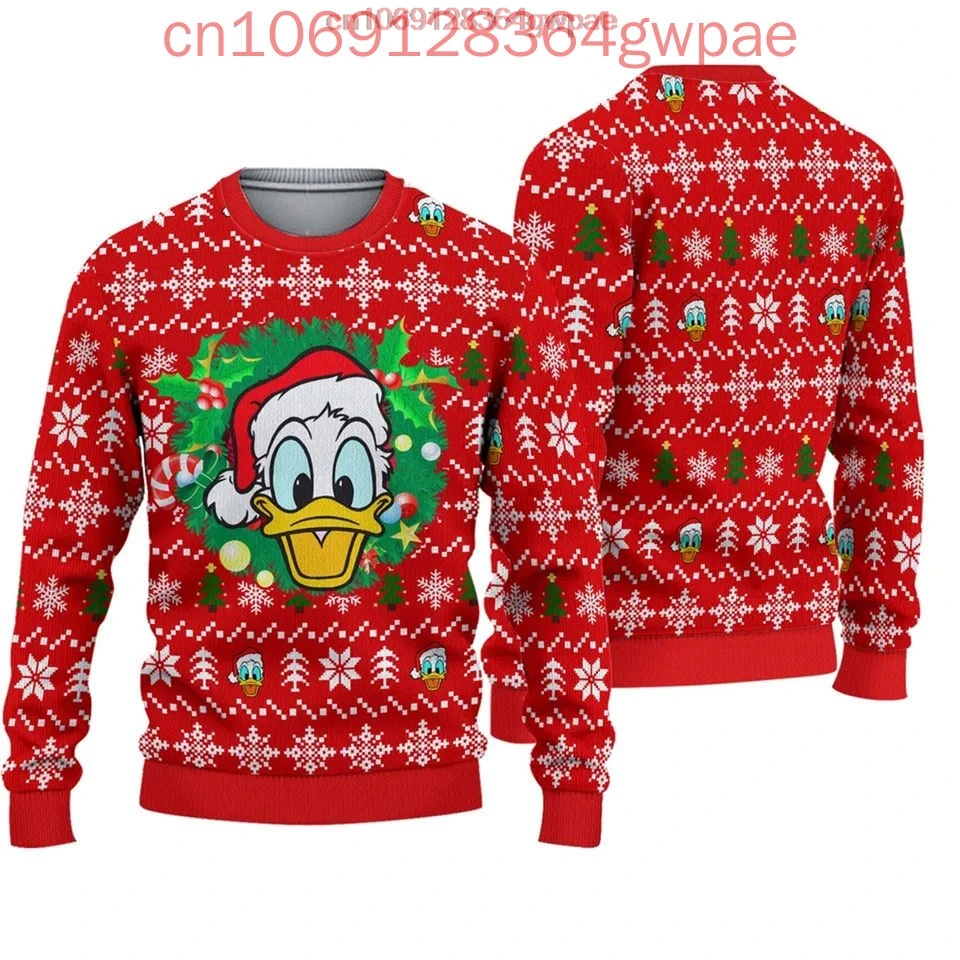 Disney Donald Duck Ugly Sweater Men's Women's 3d Sweater Tops Disney Ugly Christmas Sweater Anime Xmas Gifts Christmas Sweater