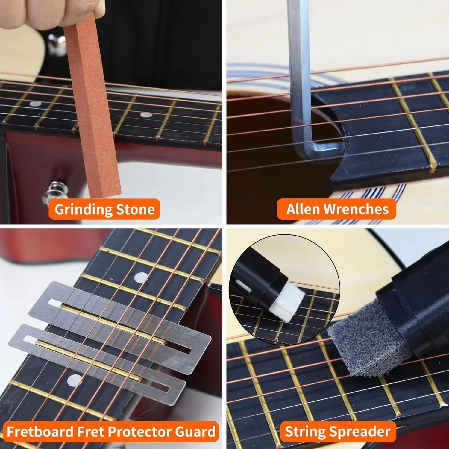 Miwayer 25/45/72 قطعة طقم جيتار عالمي-أدوات صيانة الأوتار/الجسر/الدبابيس شديدة التحمل #3